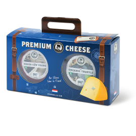 Henri Willig Geschenkset - Käseköfferchen mit Natur- und Trüffelkäse