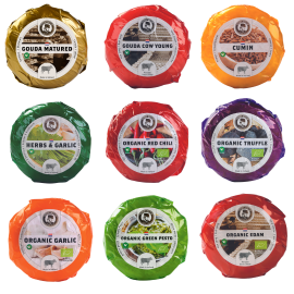 9 cow’s milk cheeses in the package