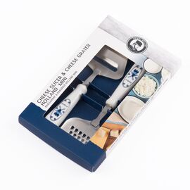 Cadeau set - Delft bleu mini raclette à fromage et mini râpe