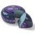 Lavender goat cheese wheel with a piece cut out