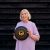 Riet Willig with her Pure Perfection wheel