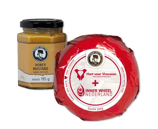 Goudse naturel kaas hart voor vrouwen met honing mosterd
