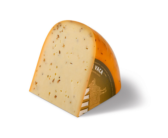 Ein Stück Gouda-Kümmelkäse 48+
