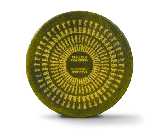 Bio Fabulous Fenugreek cheese wheel.