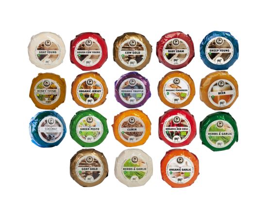 18 verschiedene Käse in der Verpackung