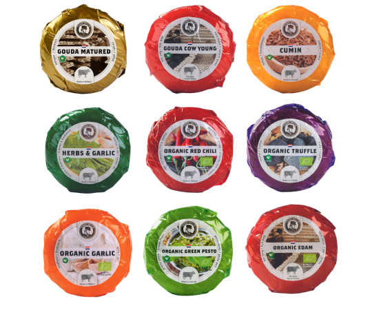 9 Kuhmilchkäse in der Verpackung