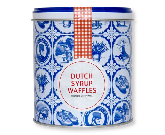 Dutch syrup waffles in tin can
