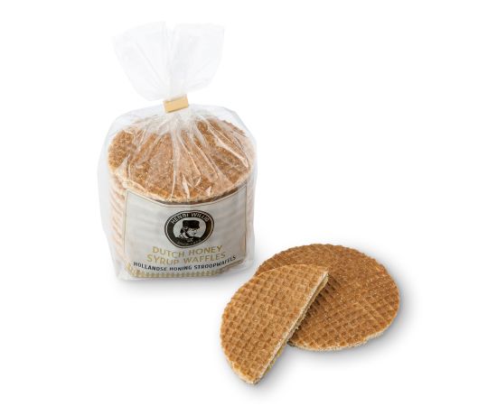 Verpakking van de Hollandse Honing Stroopwafels.