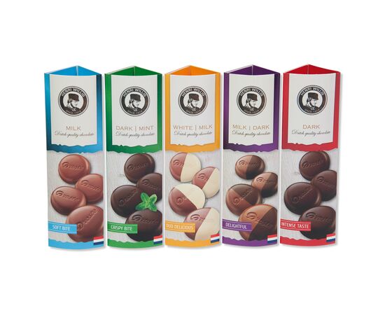 Chocolade pastilles - 5 verschillende smaken