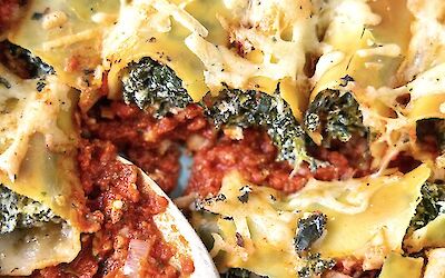 Cannelloni met spinazie, ricotta en Henri Willig kruiden & knoflook kaas