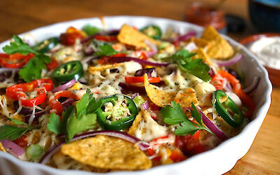 Nachos from the oven with Henri Willig cheese
