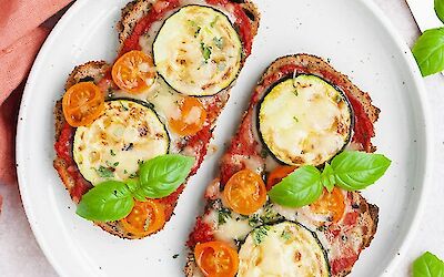 Pizza toast with Jersey cheese