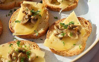 Crostinis with Gouda cheese