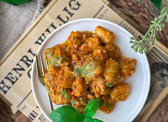 Gnocchi au Fromage Pesto Rouge