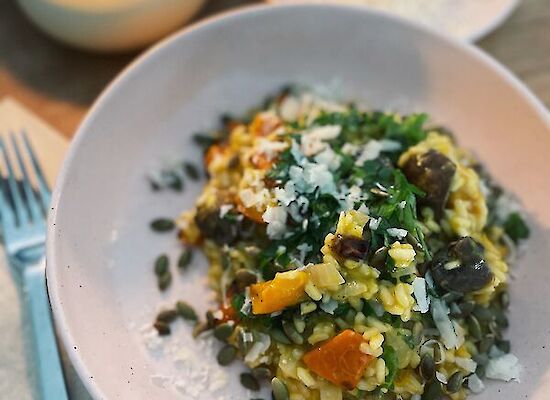 Risotto met Pompoen en Geitenkaas