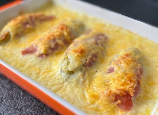 Witlof met Aspergekaas en ham