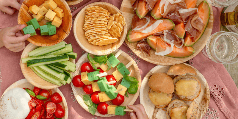 Picknick tafel op vakantie