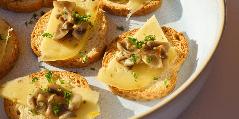 Crostini met Goudse kaas