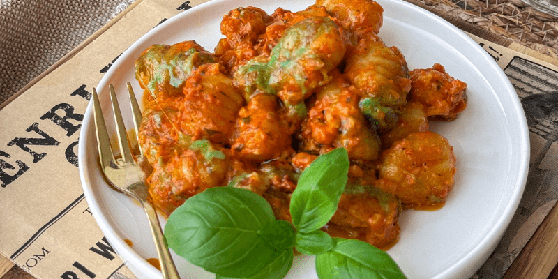 Gnocchi met Rode Pesto kaas