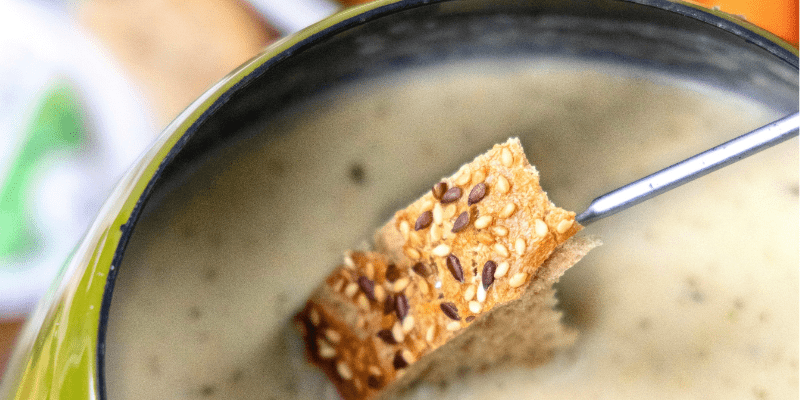 Kaasfondue met geitenkaas