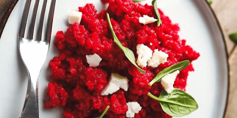 Tricolore risotto met geitenkaas en citroen